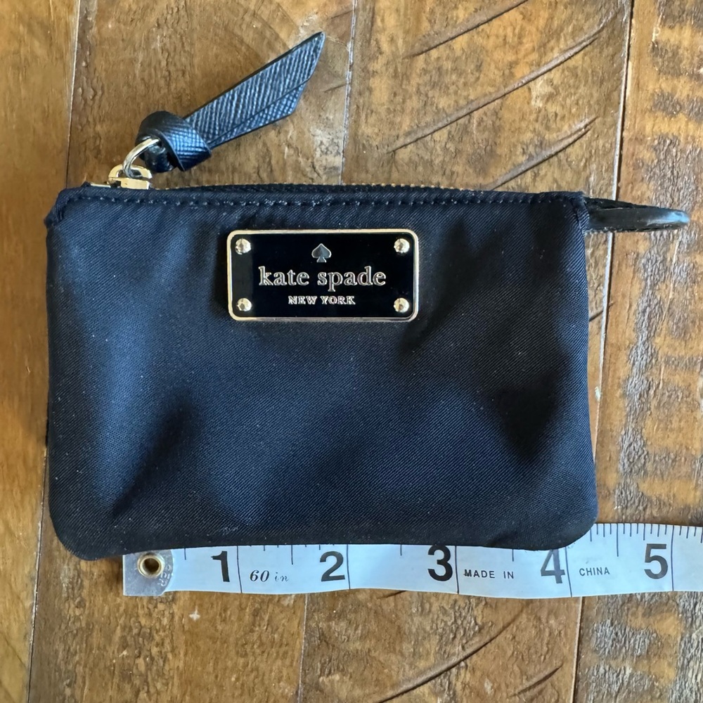 Kate Spade Black Nylon Zippered Wallet
